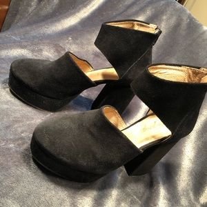 Free People Black Platform Heels